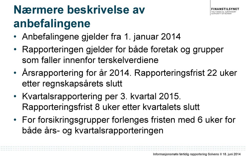 Årsrapportering for år 2014.