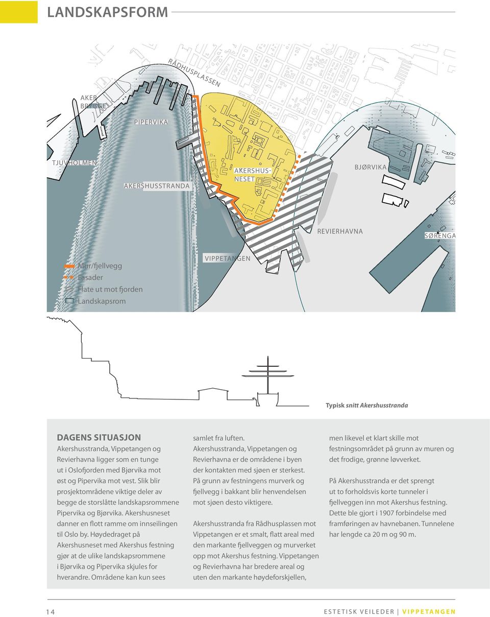 Slik blir prosjektområdene viktige deler av begge de storslåtte landskapsrommene Pipervika og Bjørvika. Akershusneset danner en flott ramme om innseilingen til Oslo by.