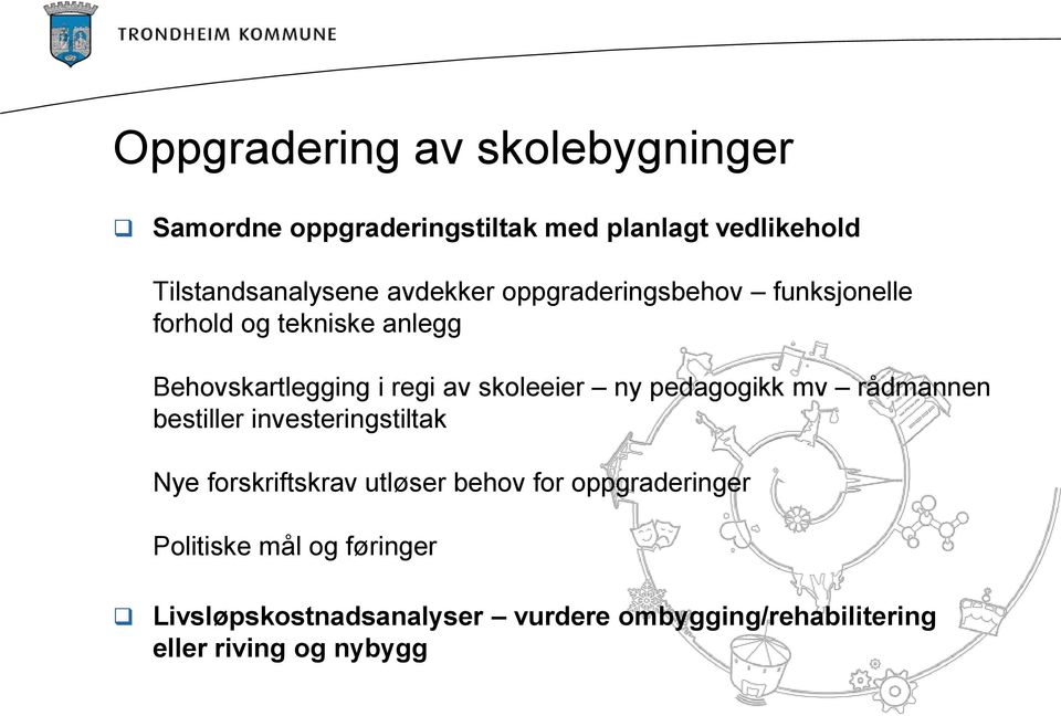 ny pedagogikk mv rådmannen bestiller investeringstiltak Nye forskriftskrav utløser behov for