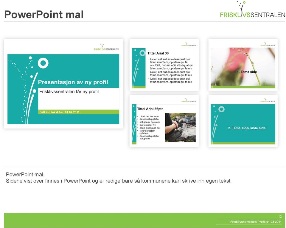 PowerPoint og er redigerbare så