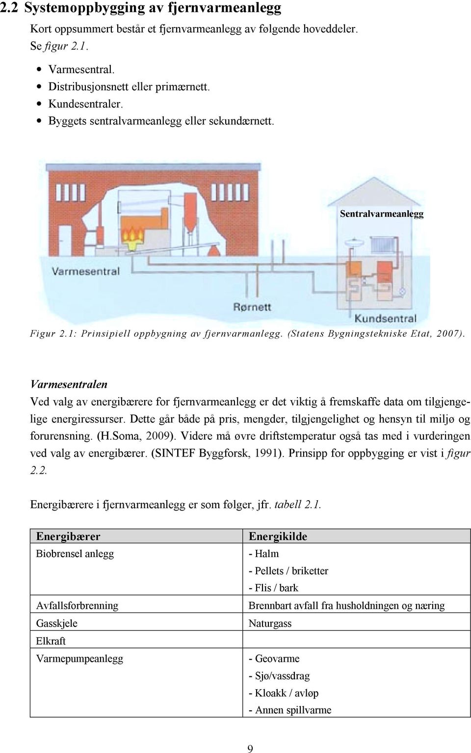 Varmesentralen Ved valg av energibærere for fjernvarmeanlegg er det viktig å fremskaffe data om tilgjengelige energiressurser.