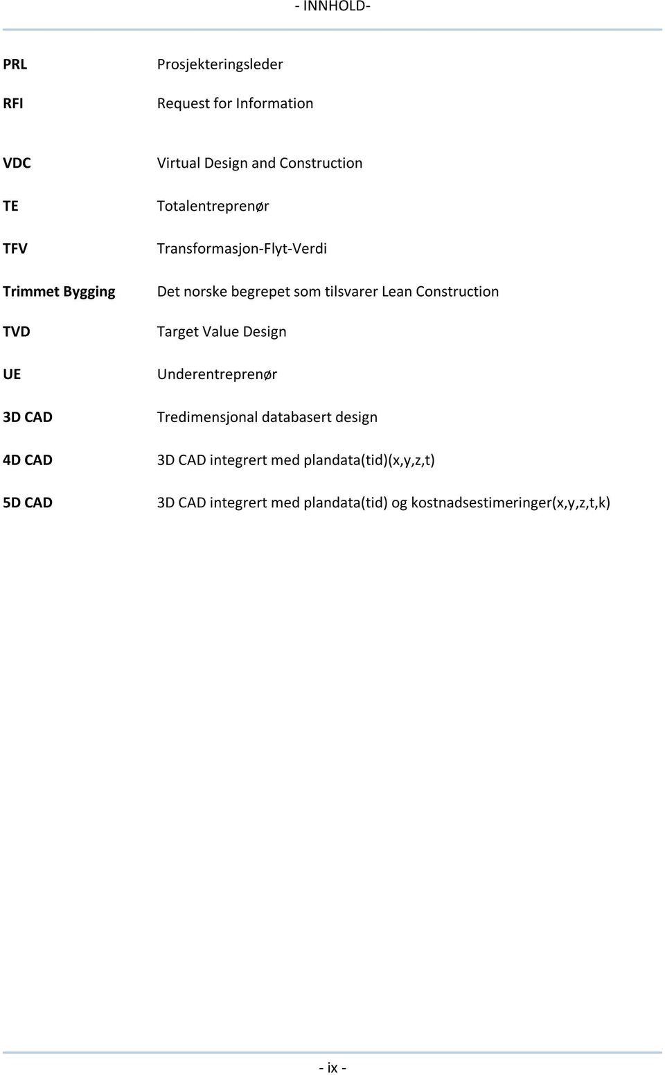 som tilsvarer Lean Construction Target Value Design Underentreprenør Tredimensjonal databasert design 3D CAD