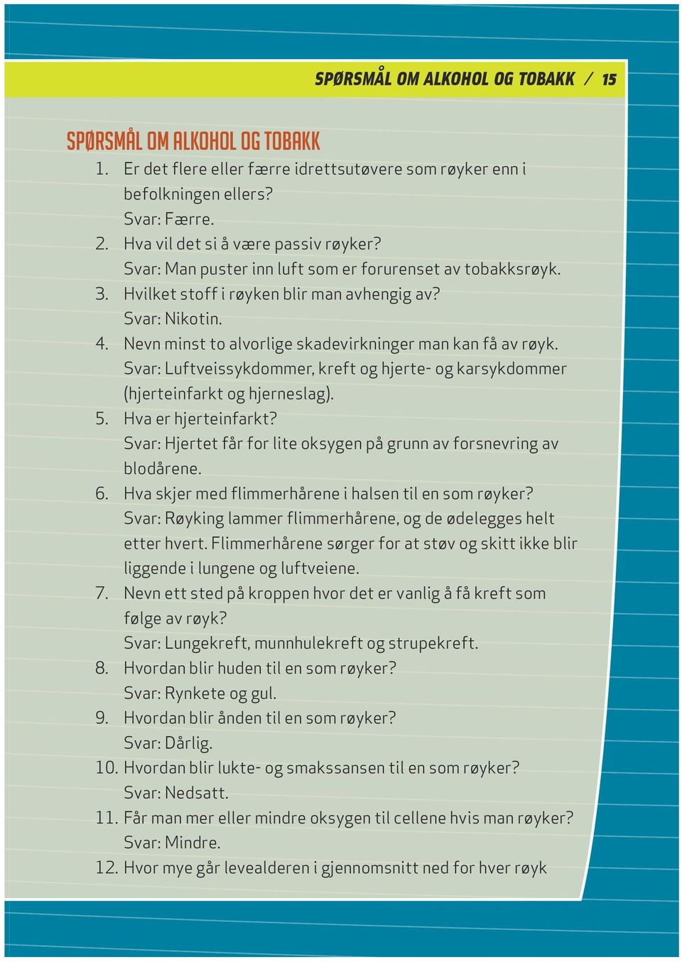 Nevn minst to alvorlige skadevirkninger man kan få av røyk. Svar: Luftveissykdommer, kreft og hjerte- og karsykdommer (hjerteinfarkt og hjerneslag). Hva er hjerteinfarkt?