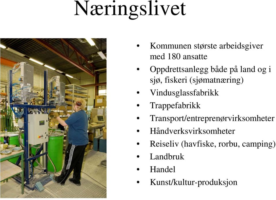 Vindusglassfabrikk Trappefabrikk Transport/entreprenørvirksomheter