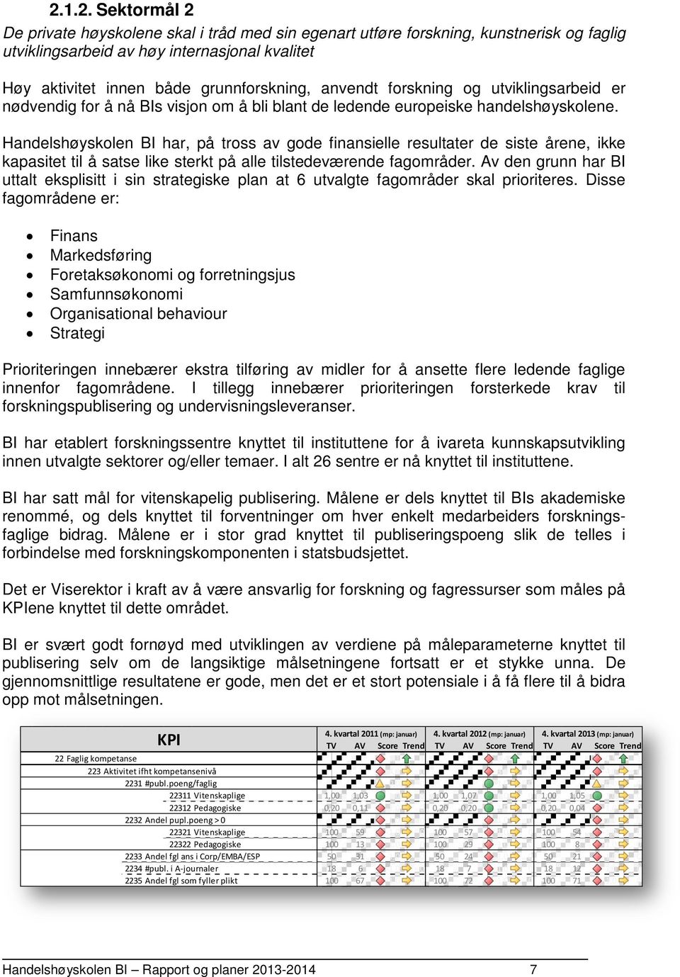 Handelshøyskolen BI har, på tross av gode finansielle resultater de siste årene, ikke kapasitet til å satse like sterkt på alle tilstedeværende fagområder.