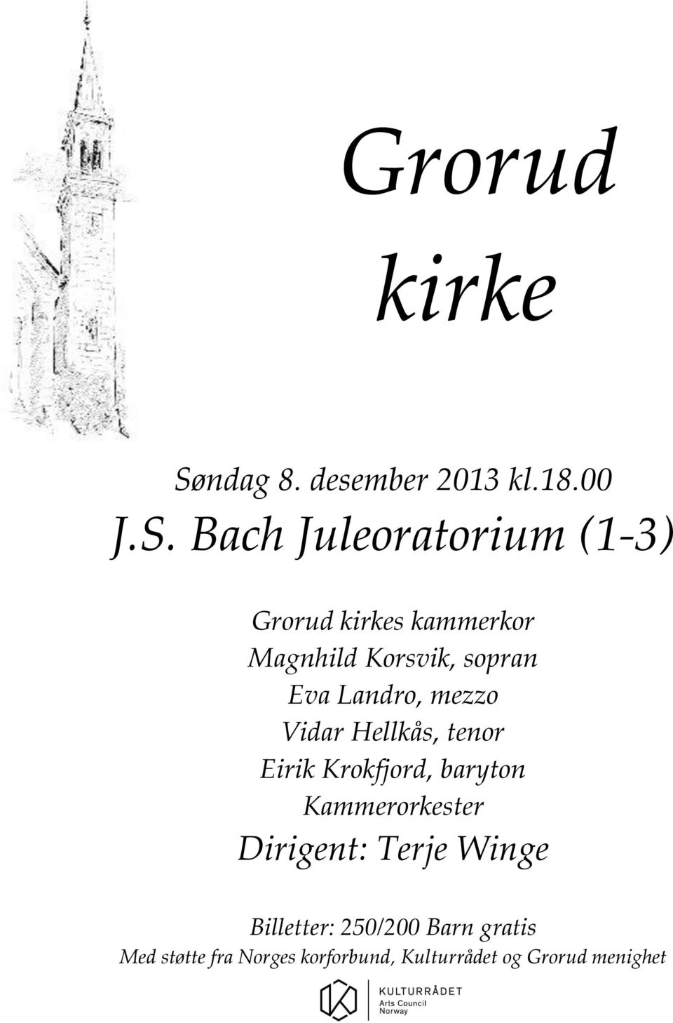 Bach Juleoratorium (1-3) Grorud kirkes kammerkor Magnhild Korsvik, sopran Eva