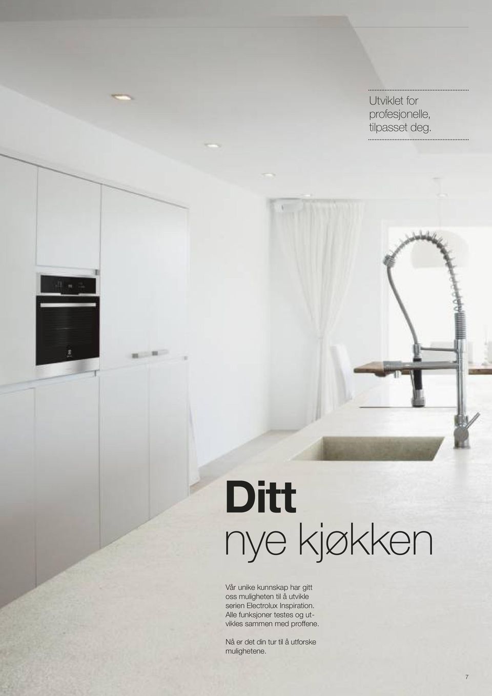 til å utvikle serien Electrolux Inspiration.