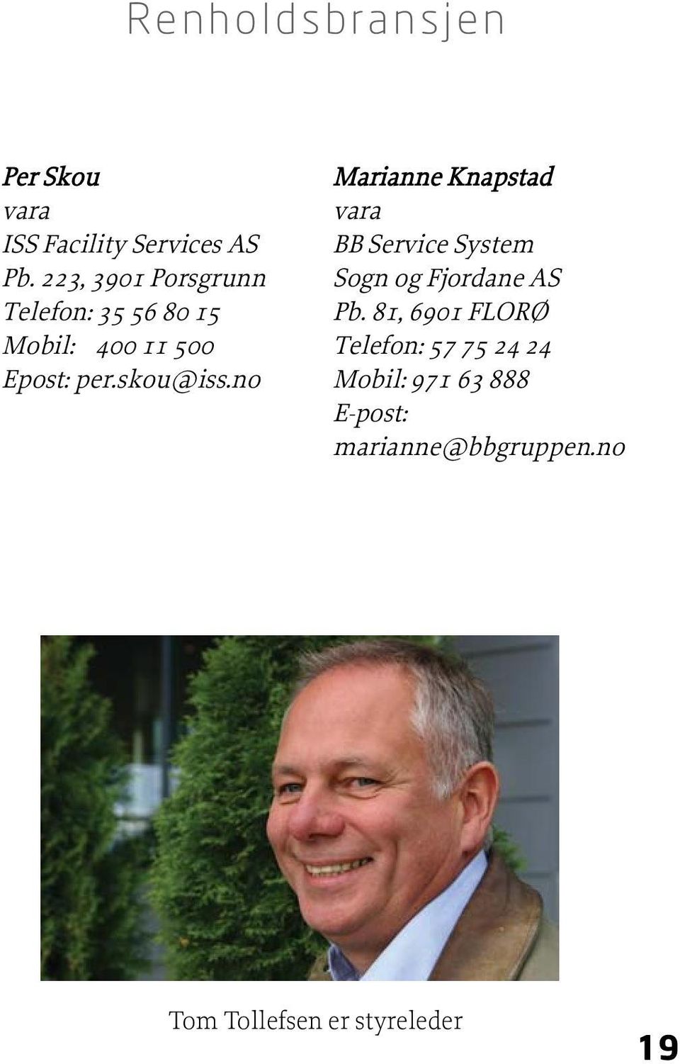 no Marianne Knapstad vara BB Service System Sogn og Fjordane AS Pb.