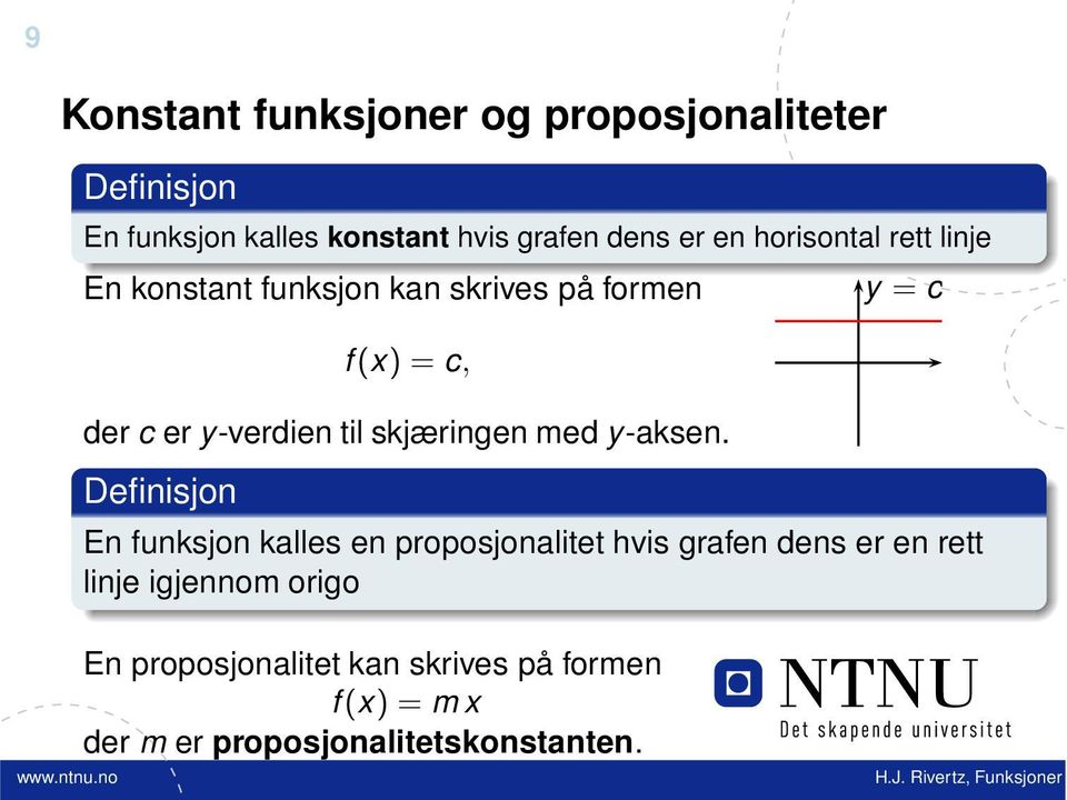 skjæringen med y-aksen.