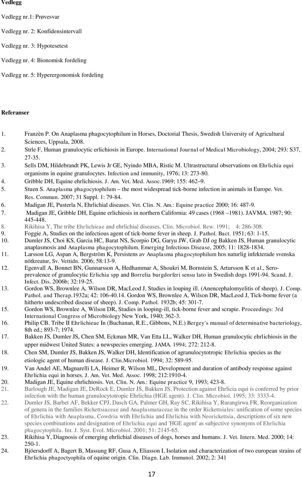 International Journal of Medical Microbiology, 2004; 293: S37, 27-35. 3. Sells DM, Hildebrandt PK, Lewis Jr GE, Nyindo MBA, Ristic M.