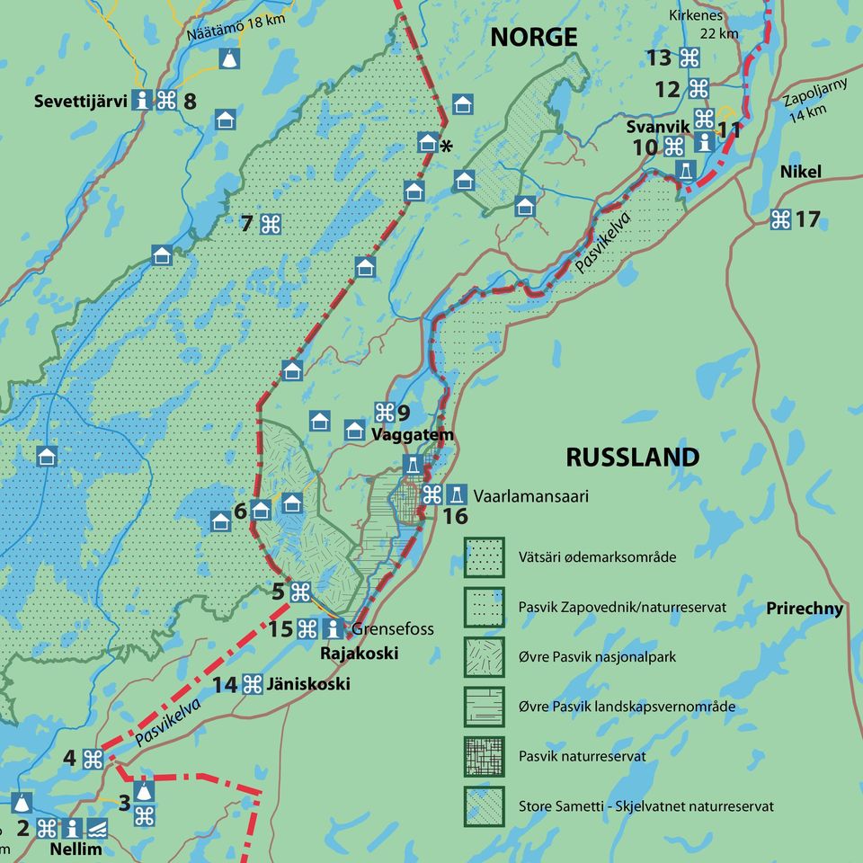 Jäniskoski Grensefoss Rajakoski Pasvik Zapovednik/naturreservat Øvre Pasvik nasjonalpark Øvre