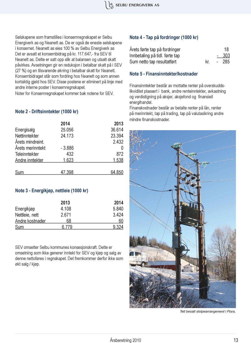 Avsetningen gir en reduksjon i betalbar skatt på i SEV (27 %) og en tilsvarende økning i betalbar skatt for Neanett.