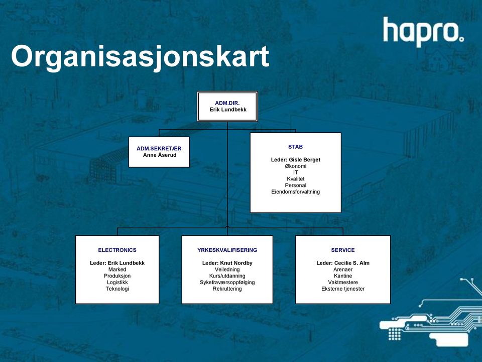 ELECTRONICS Leder: Erik Lundbekk Marked Produksjon Logistikk Teknologi YRKESKVALIFISERING Leder: