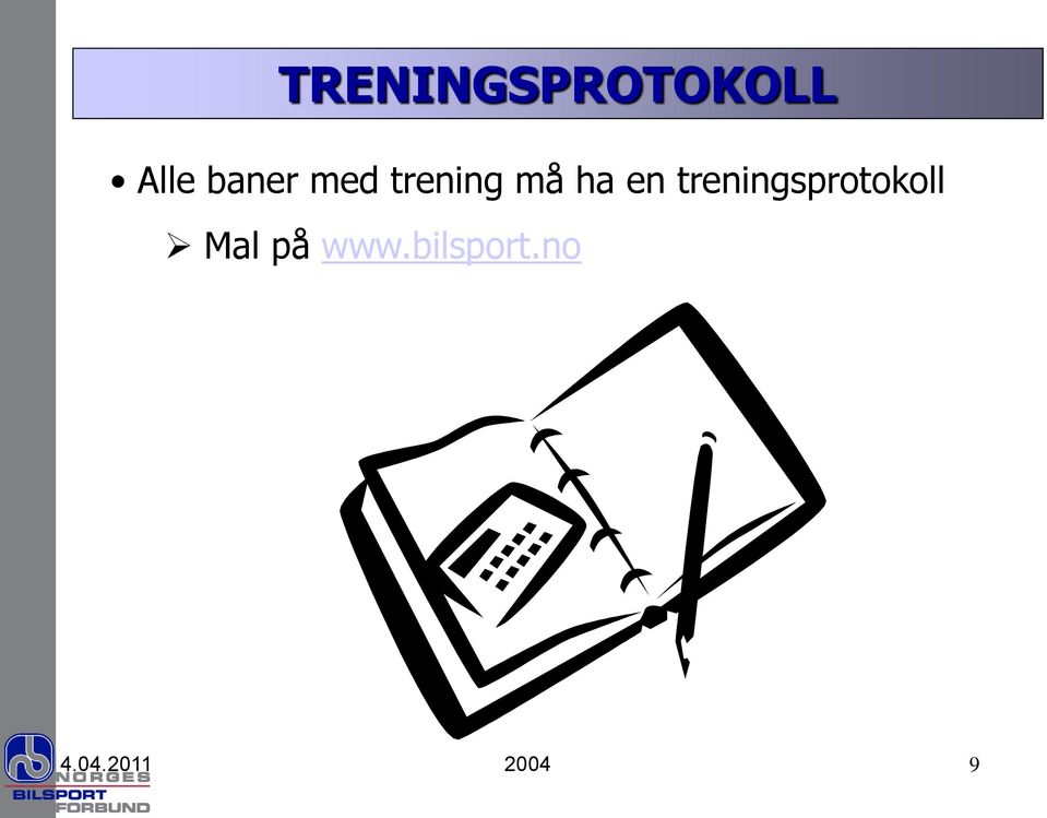 treningsprotokoll Mal på