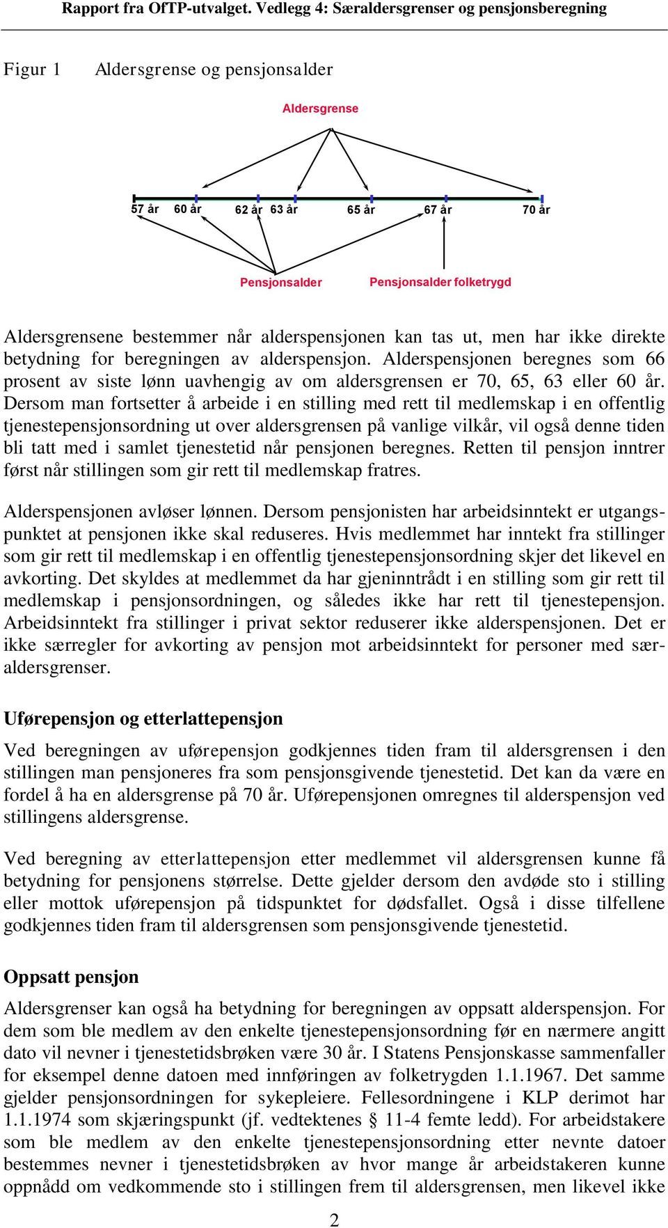 bestemmer n alderspensjonen kan tas ut, men har ikke direkte betydning for beregningen av alderspensjon.