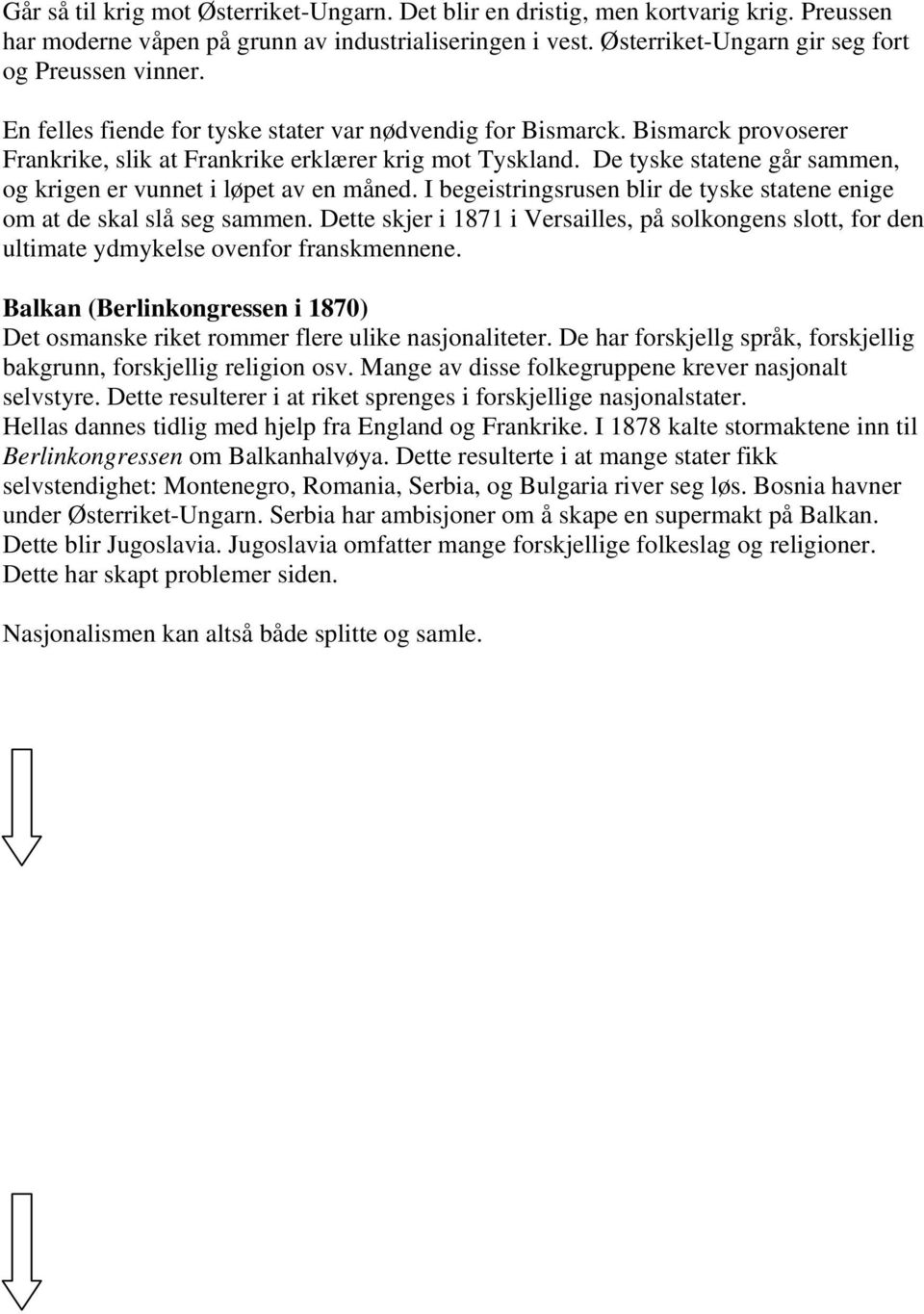 De tyske statene går sammen, og krigen er vunnet i løpet av en måned. I begeistringsrusen blir de tyske statene enige om at de skal slå seg sammen.