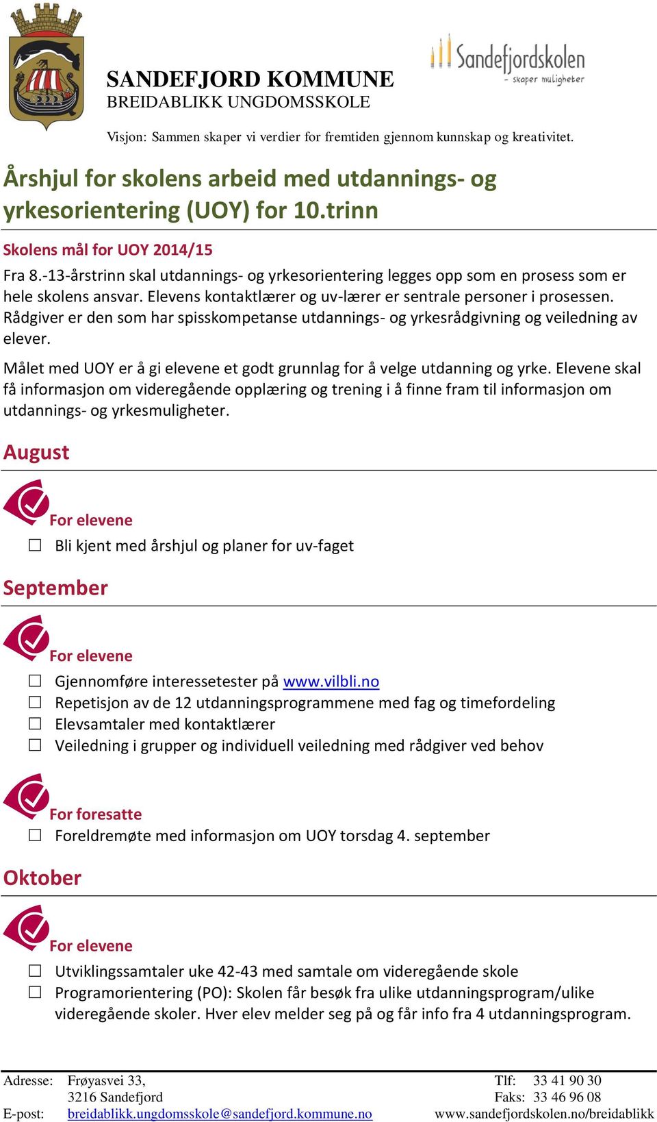 Elevens kontaktlærer og uv-lærer er sentrale personer i prosessen. Rådgiver er den som har spisskompetanse utdannings- og yrkesrådgivning og veiledning av elever.