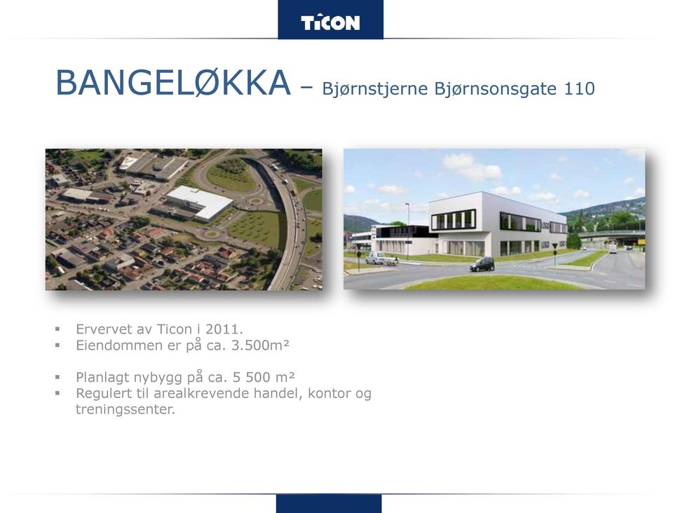 3.500m² Planlagt nybygg på ca.