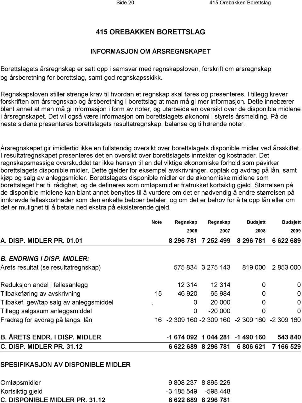 I tillegg krever forskriften om årsregnskap og årsberetning i borettslag at man må gi mer informasjon.