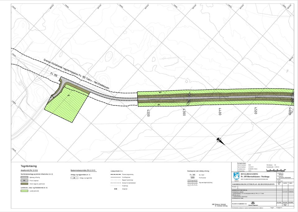 Hørstadskauen - Nordenga Forslagstiller STATENS_VEGVESEN MED TILHØRENDE REGULERINGSBESTEMMELSER DATO GJØVIK 28092015 SAKSBEHANDLING ETTER PLAN- OG BYGNINGSLOVEN SAKS- NR DATO SIGN Landbruks-, natur-