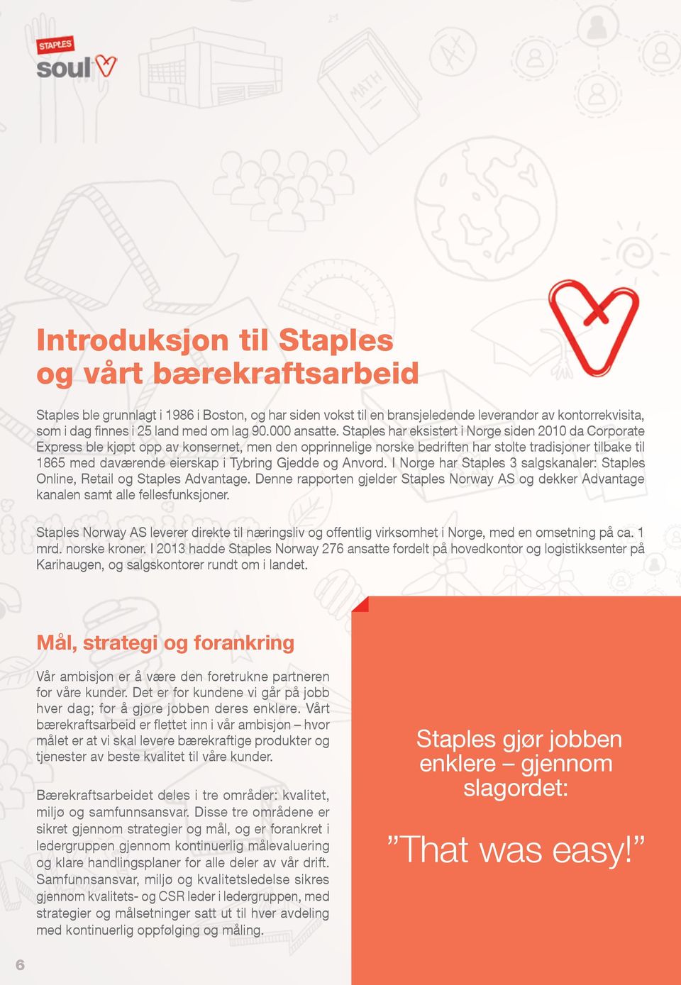 Staples har eksistert i Norge siden 2010 da Corporate Express ble kjøpt opp av konsernet, men den opprinnelige norske bedriften har stolte tradisjoner tilbake til 1865 med daværende eierskap i