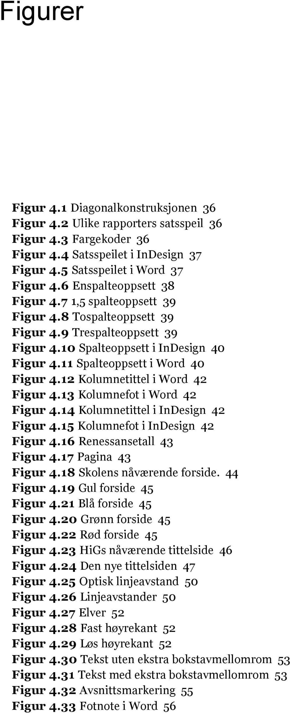 12 Kolumnetittel i Word 42 Figur 4.13 Kolumnefot i Word 42 Figur 4.14 Kolumnetittel i InDesign 42 Figur 4.15 Kolumnefot i InDesign 42 Figur 4.16 Renessansetall 43 Figur 4.17 Pagina 43 Figur 4.