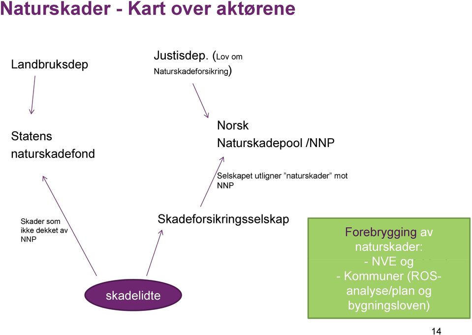 naturskader mot NNP Skader som ikke dekket av NNP Skadelidte skadelidte Skadeforsikringsselskap