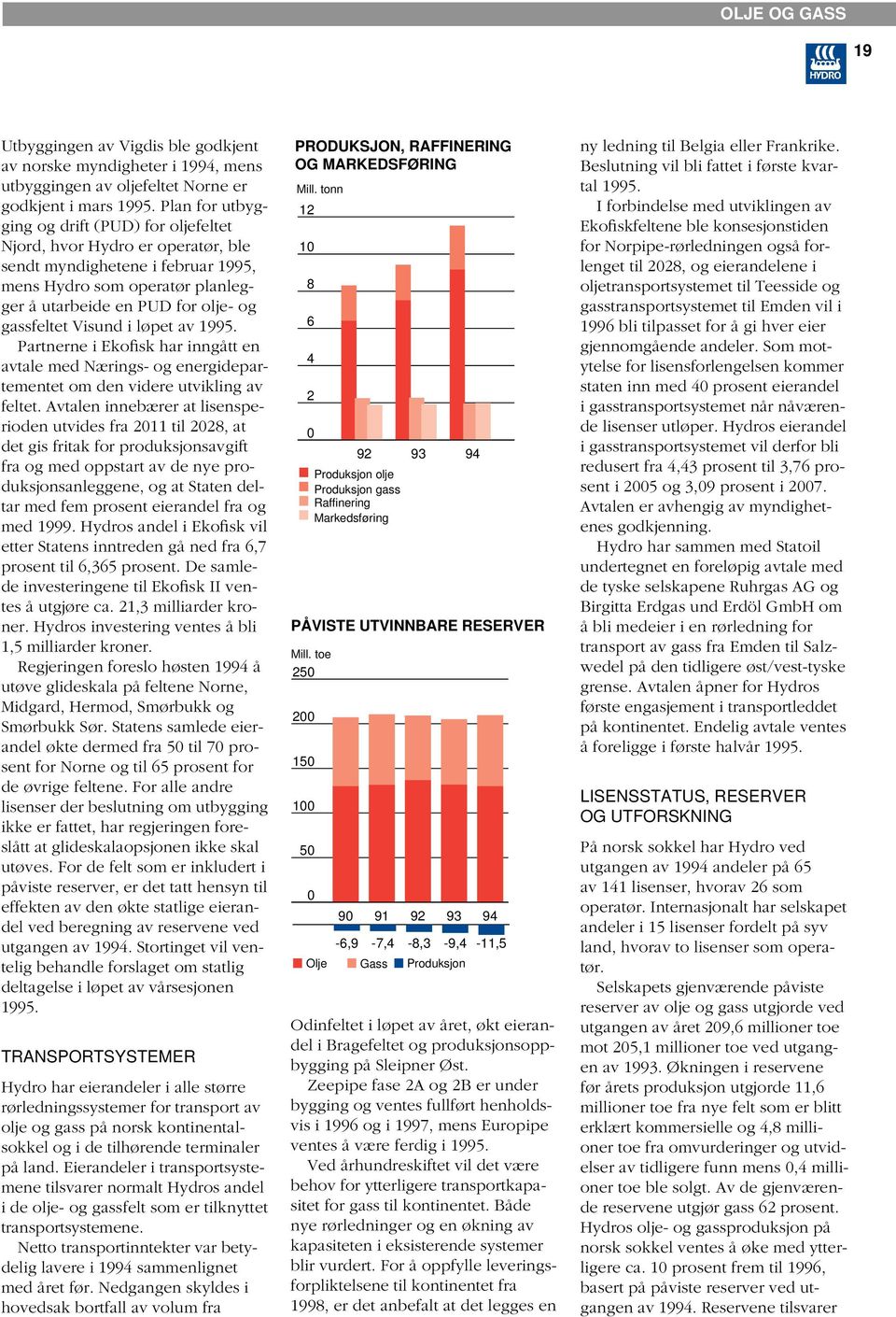 Visund i løpet av 1995. Partnerne i Ekofisk har inngått en avtale med Nærings- og energidepartementet om den videre utvikling av feltet.