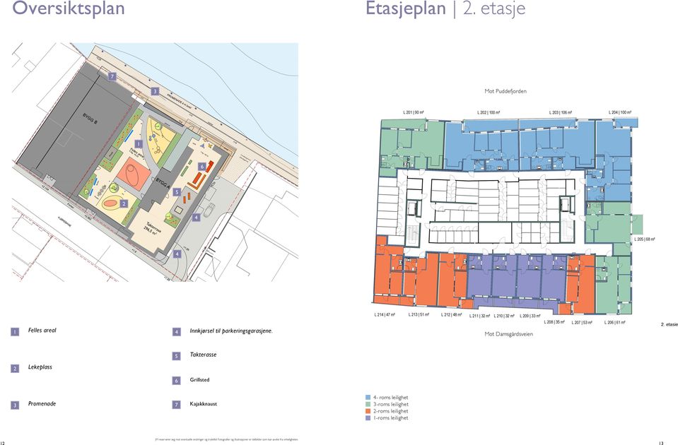 +9,02 7 etg +20,70 Eierskapsgrense Offentlig/privat 6 Grillsted +2,154 Benker Paradis lek BYGG A 5 +0,35 Fortau Lek 2 +2,062 4 KJØBANE Takterrase 296,5 m 2 L 205 68 m² +1,9 4 +1,85 +1,36 +1,89 JM