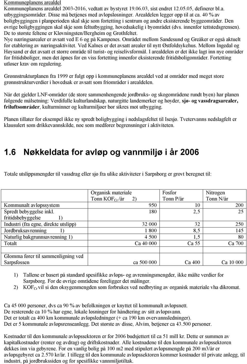 Den øvrige boligbyggingen skal skje som feltutbygging, hovedsakelig i byområdet (dvs. innenfor tettstedsgrensen). De to største feltene er Kløvningsten/Bergheim og Grothfeltet.