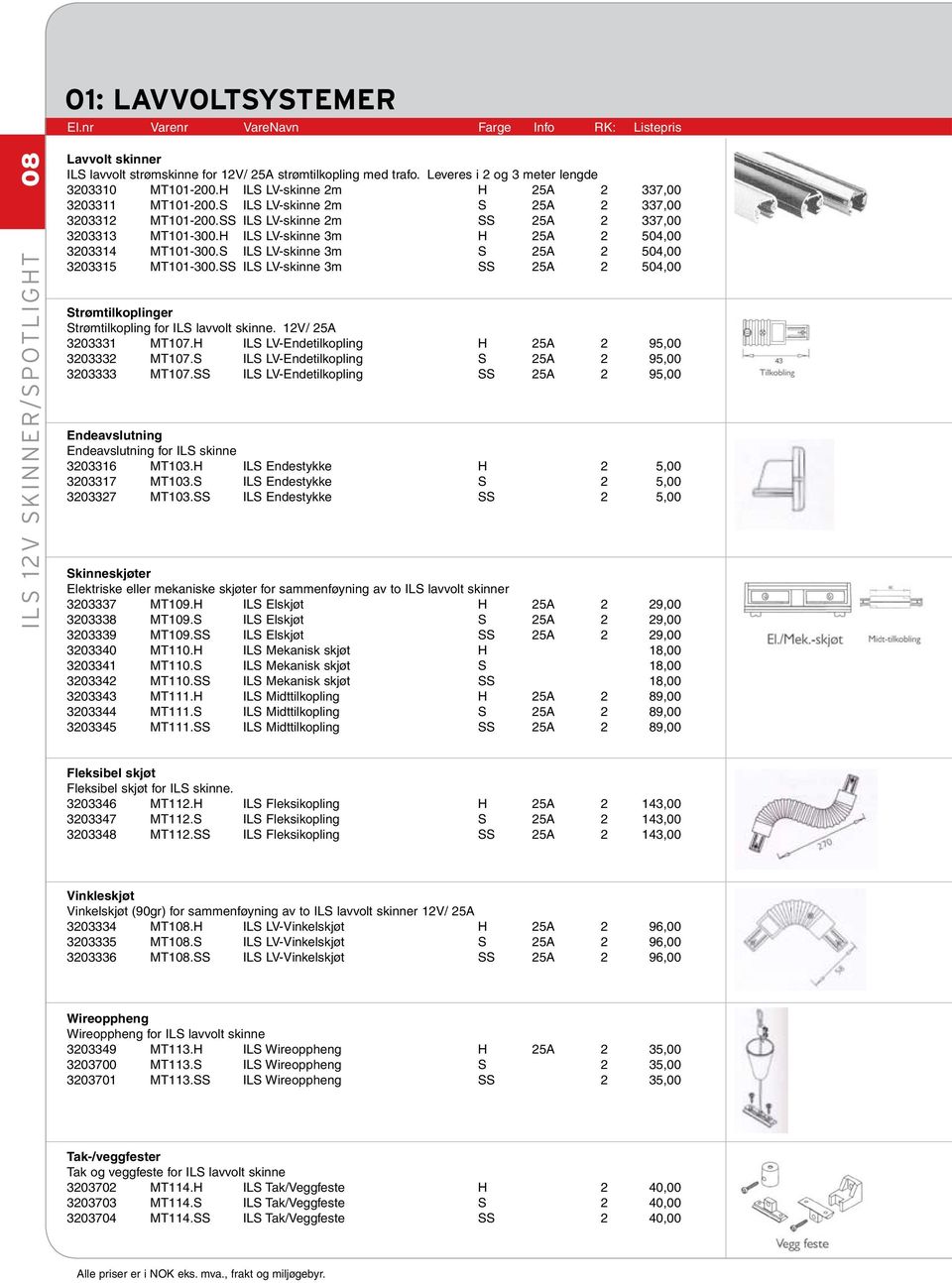 SS ILS LV-skinne 2m SS 25A 2 337,00 3203313 MT101-300.H ILS LV-skinne 3m H 25A 2 504,00 3203314 MT101-300.S ILS LV-skinne 3m S 25A 2 504,00 3203315 MT101-300.