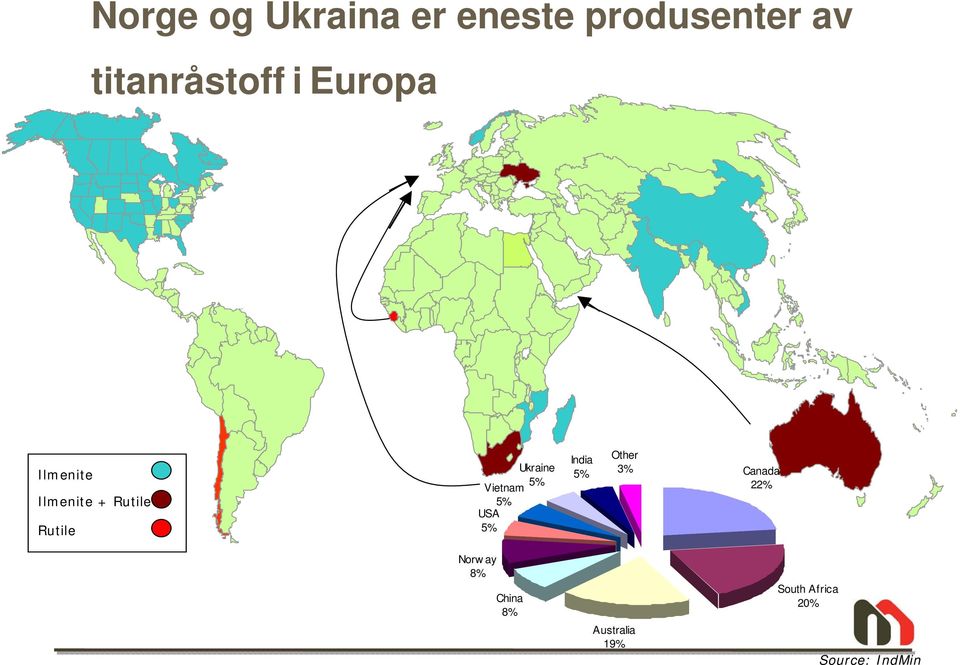 Vietnam 5% USA 5% India 5% Other 3% Canada 22% Norw ay 8%
