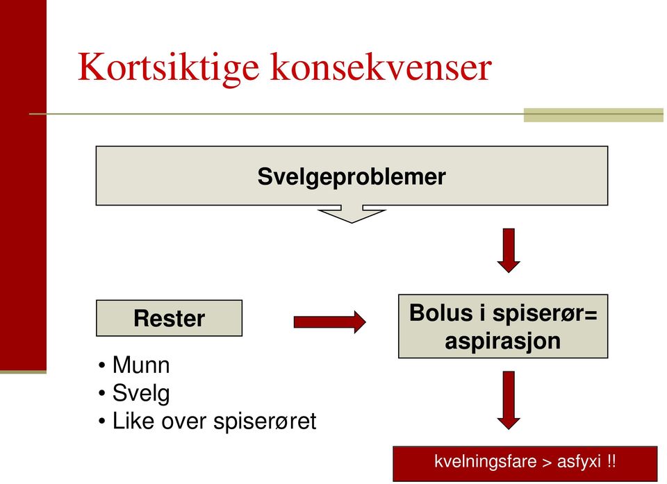 Like over spiserøret Bolus i