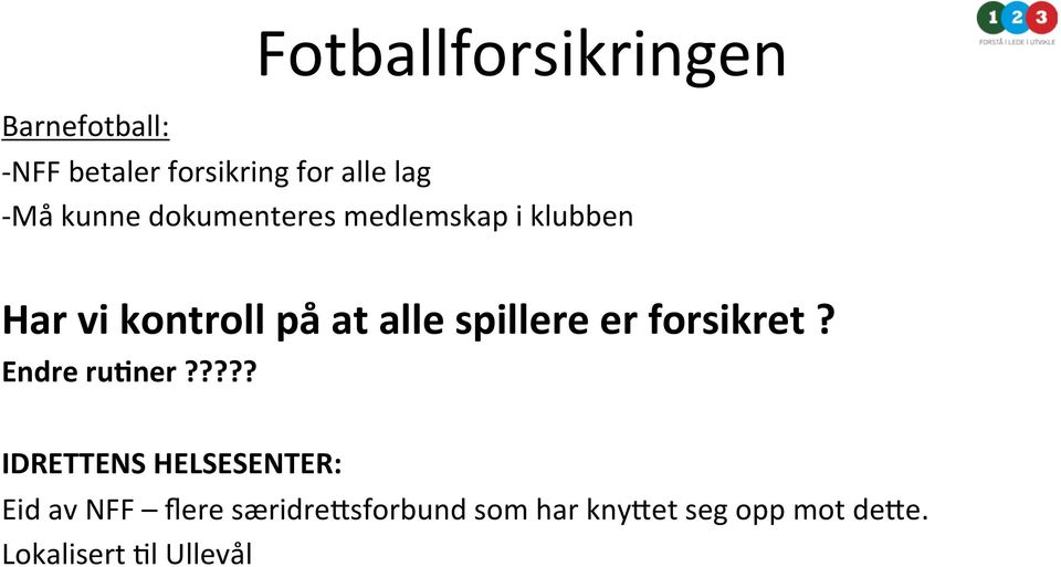 spillere er forsikret? Endre runner?