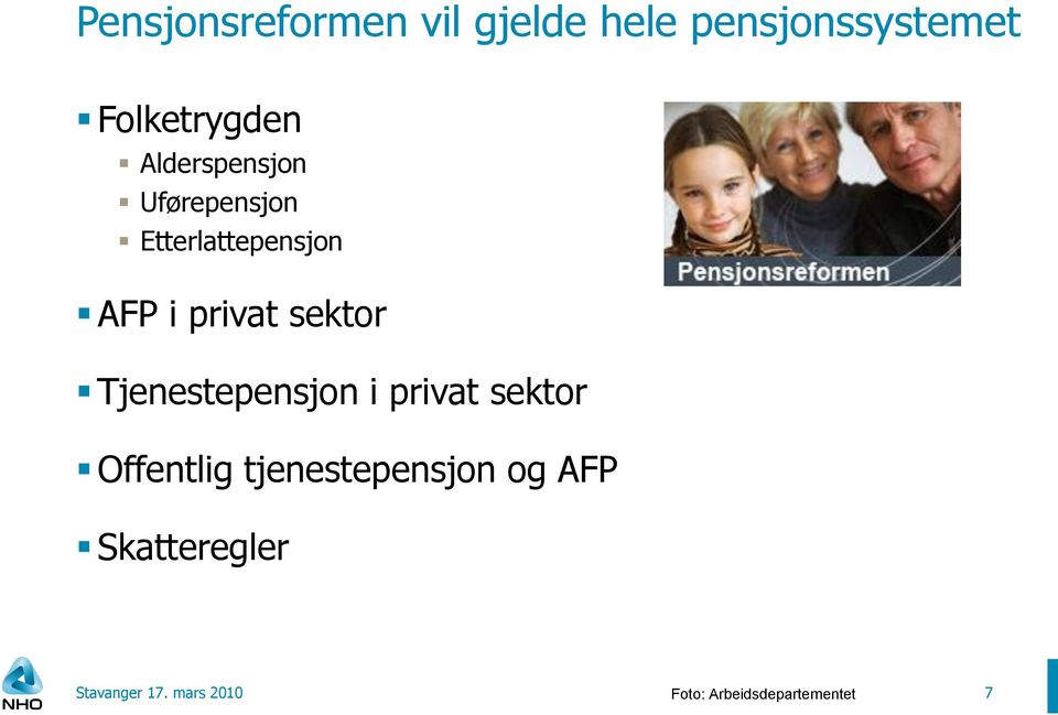 AFP i privat sektor Tjenestepensjon i privat sektor