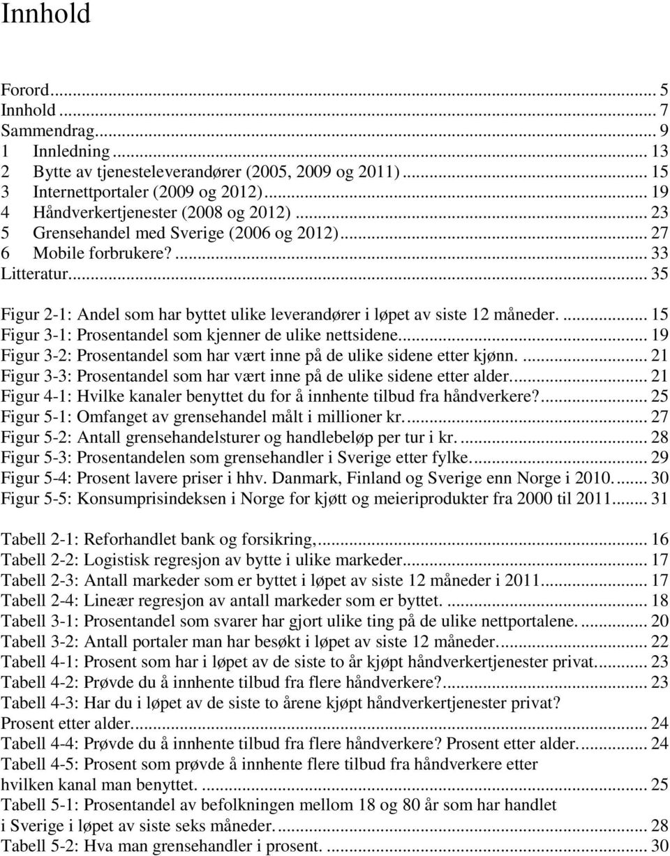 .. 35 Figur 2-1: Andel som har byttet ulike leverandører i løpet av siste 12 måneder.... 15 Figur 3-1: Prosentandel som kjenner de ulike nettsidene.