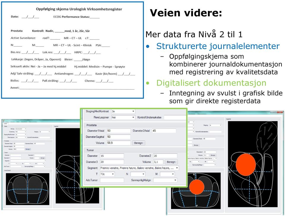 journaldokumentasjon med registrering av kvalitetsdata