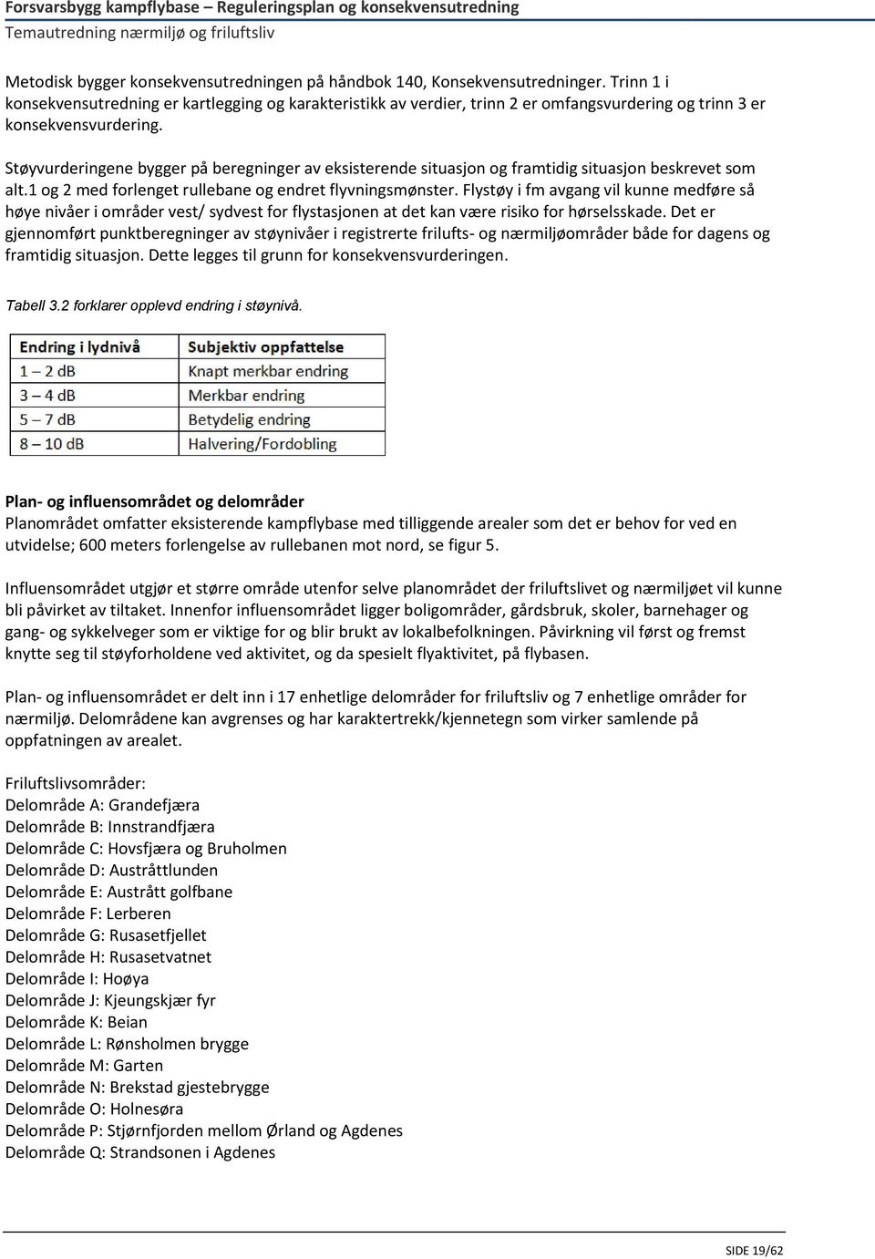 Støyvurderingene bygger på beregninger av eksisterende situasjon og framtidig situasjon beskrevet som alt.1 og 2 med forlenget rullebane og endret flyvningsmønster.