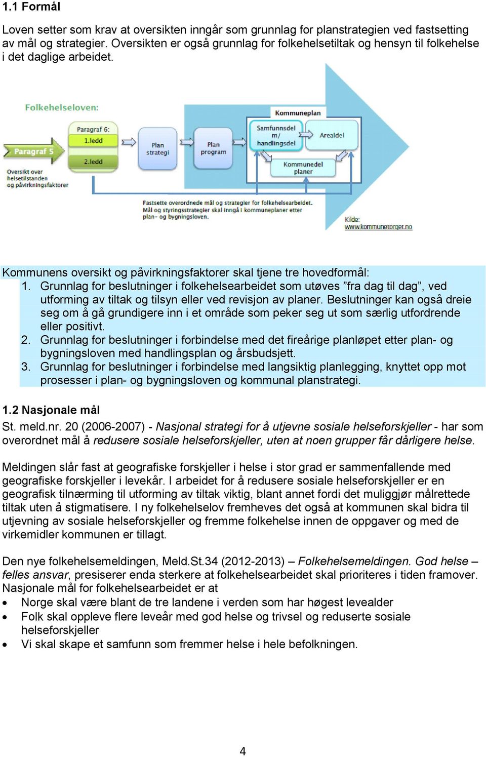 Grunnlag for beslutninger i folkehelsearbeidet som utøves fra dag til dag, ved utforming av tiltak og tilsyn eller ved revisjon av planer.