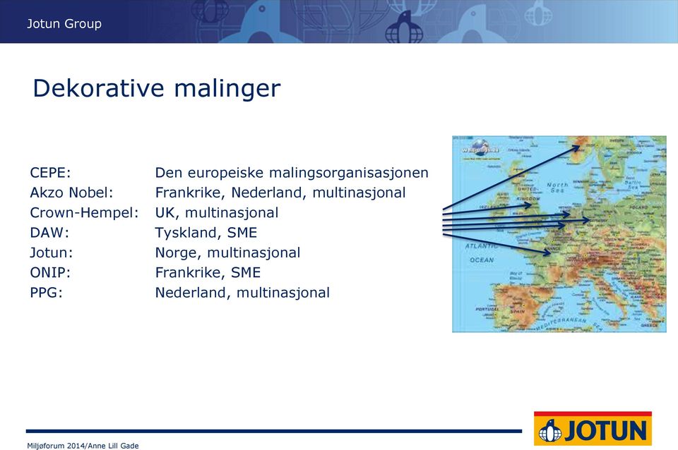 Frankrike, Nederland, multinasjonal UK, multinasjonal