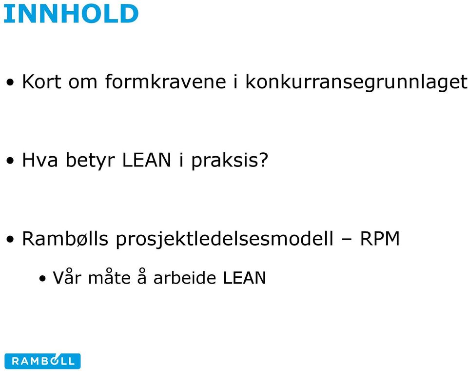 LEAN i praksis?