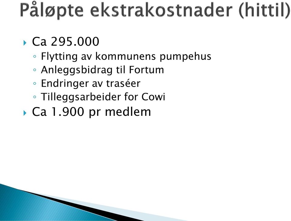 pumpehus Anleggsbidrag til