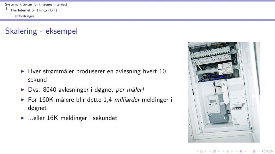 sekund Dvs: 8640 avlesninger i døgnet per måler!