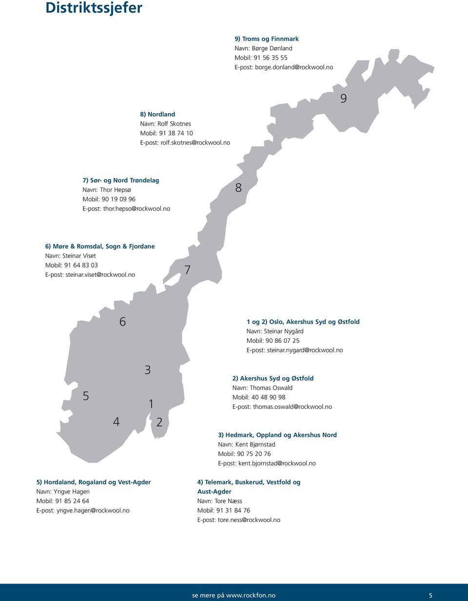 no 7 5 4 3 1 1 og Oslo, Akershus Syd og Østfold Navn: Steinar Nygård Mobil: 90 8 07 5 E-post: steinar.nygard@rockwool.no Akershus Syd og Østfold Navn: Thomas Oswald Mobil: 40 48 90 98 E-post: thomas.