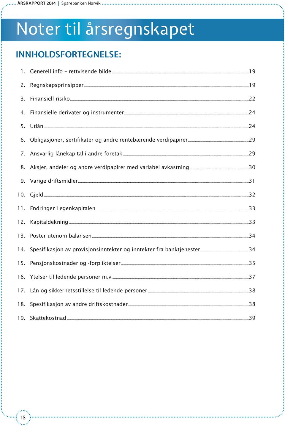 Aksjer, andeler og andre verdipapirer med variabel avkastning...30 9. Varige driftsmidler...31 10. Gjeld...32 11. Endringer i egenkapitalen...33 12. Kapitaldekning...33 13. Poster utenom balansen.