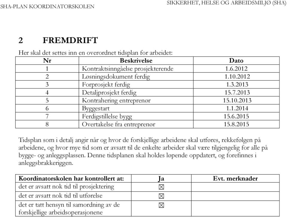 Overtakelse fra entreprenør 15.8.