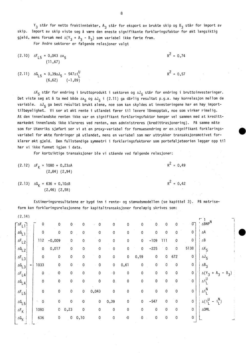 For Andre sektorer er følgende relasjoner valgt (2.10) AF L5 = 0,043 Ax 5RL0,74 (11,67) (2.