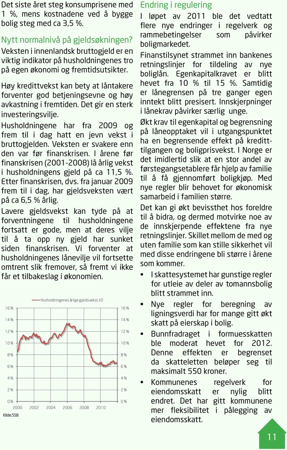 Høy kredittvekst kan bety at låntakere forventer god betjeningsevne og høy avkastning i fremtiden. Det gir en sterk investeringsvilje.