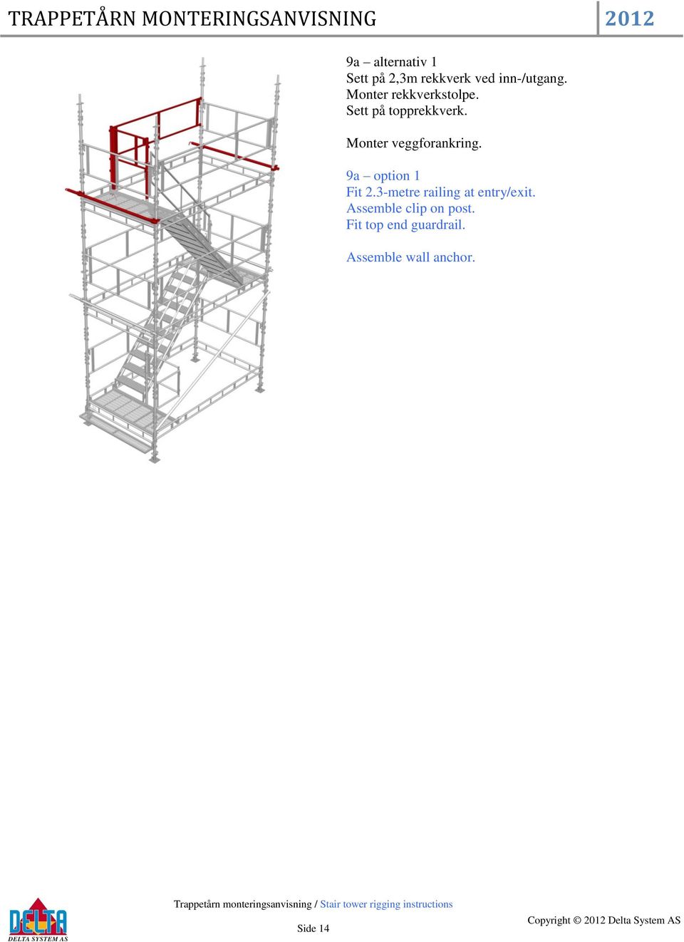 Monter veggforankring. 9a option 1 Fit 2.