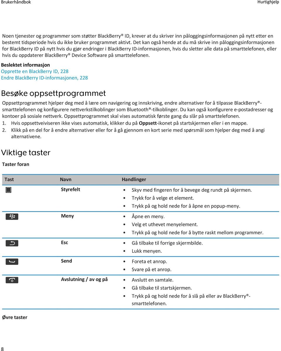 du oppdaterer BlackBerry Device Software på smarttelefonen.